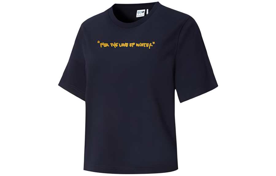 PUMA T Shirts Women's Tweed Blue Crew Neck Moderate