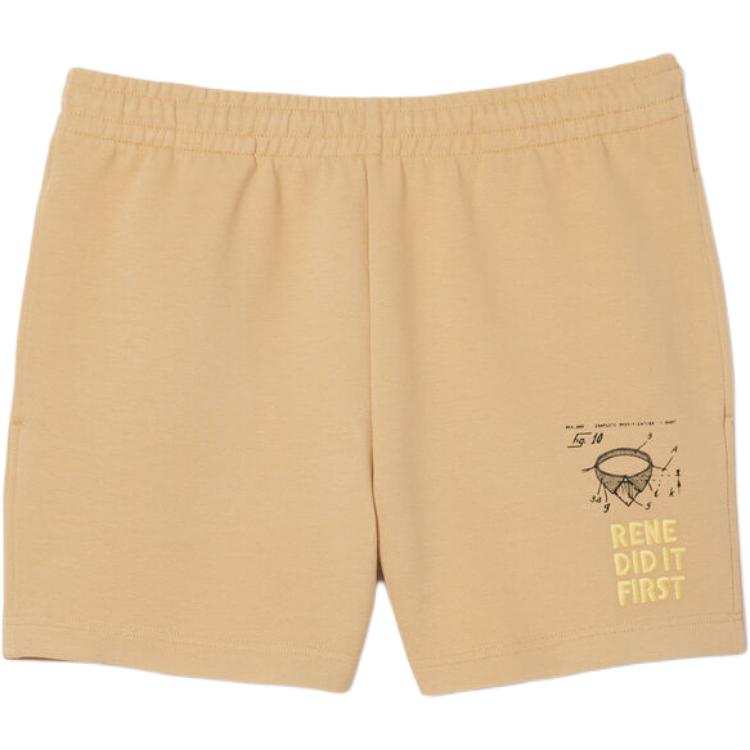 LACOSTE Slogan embroidered Cotton Shorts