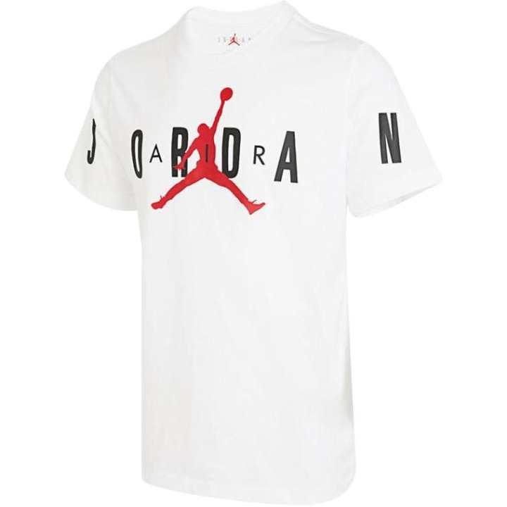 Jordan Jordan Men's Retro Logo Breathable Pullover Short-Sleeve T-Shirt White