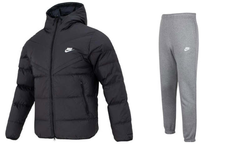 Nike Nike Casual Sportswear Men's Black Top+Gray Bottom