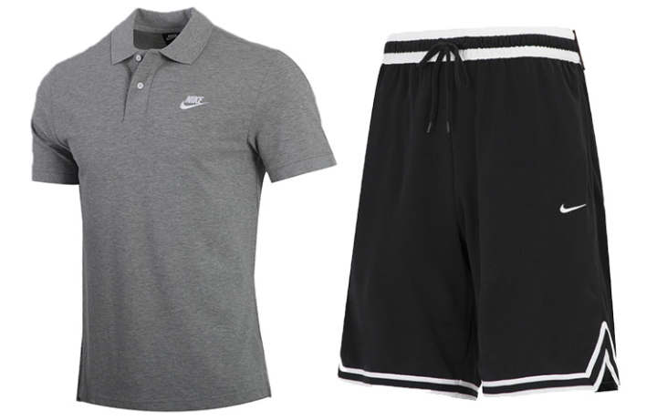 Nike Nike Casual Sportswear Men's Gray Top+Black Pants Moderate