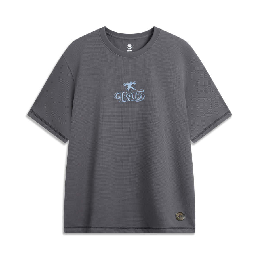 Li-Ning Li Ning Basketball Collection T Shirt Men's Black Pine Gray
