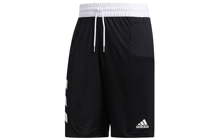 Adidas Adidas Basketball Shorts Men's Black Moderate Straight Fit Pants