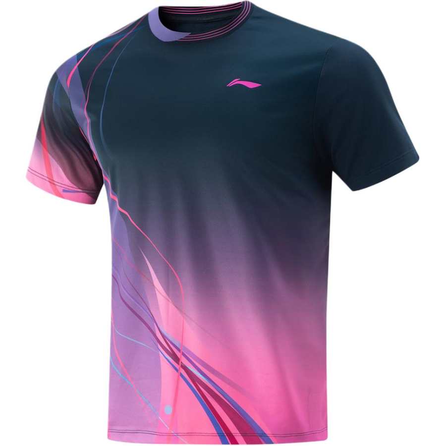 Li-Ning Li Ning Table Tennis Collection T Shirt Men's Guangdong Blue