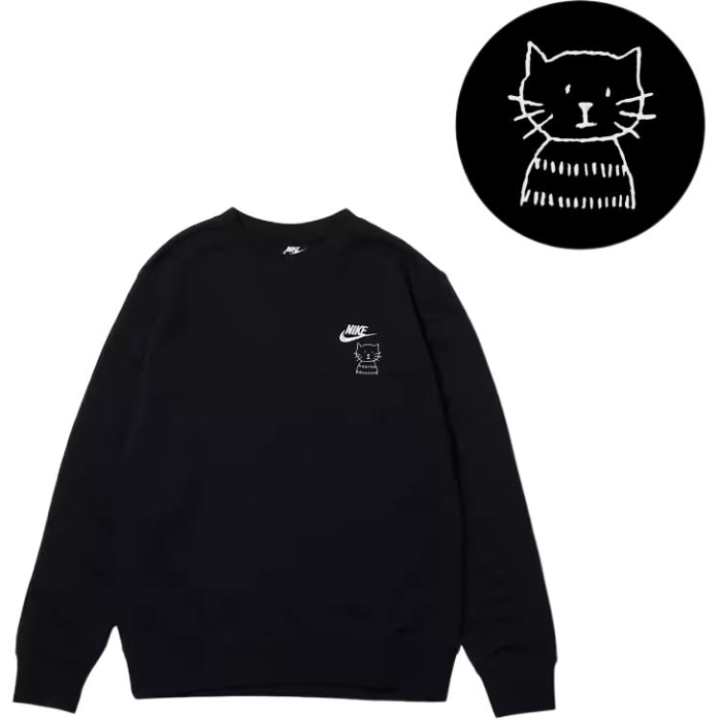 Nike Nike Sweatshirts Men's Black Crew Neck Moderate Regular