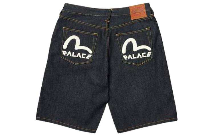 PALACE x EVISU SS24 Denim Shorts Unisex Black