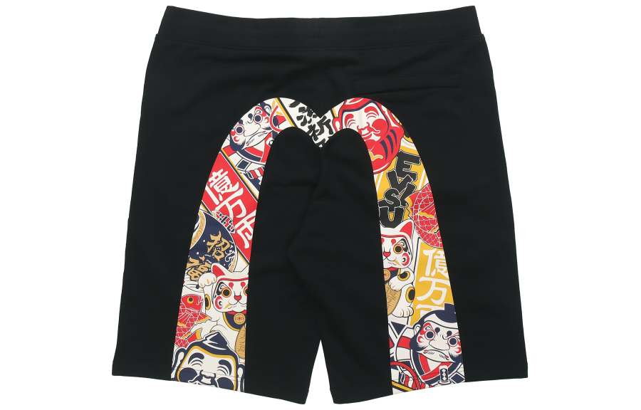 EVISU EVISU Sports Shorts Men's Black Moderate