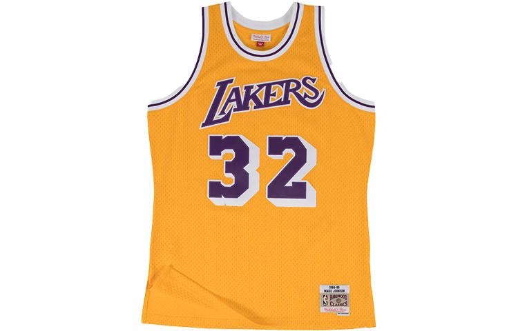 Mitchell Ness Mitchell & Ness Los Angeles Lakers Home 1984 85 Magic Johnson Swingman Jersey