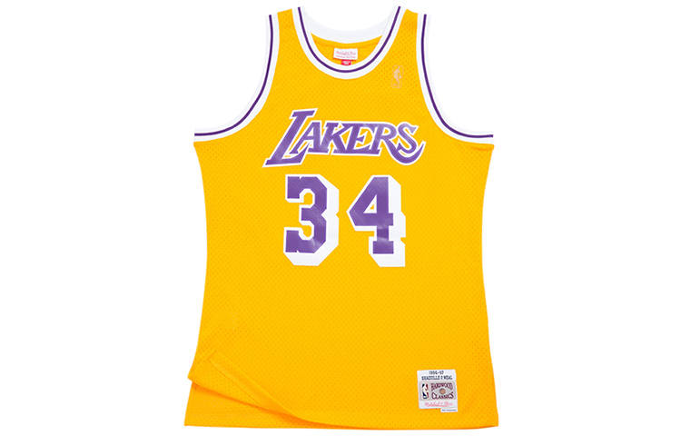 Mitchell Ness Mitchell & Ness Los Angeles Lakers Home 1996 97 Shaquille O'Neal Swingman Jersey