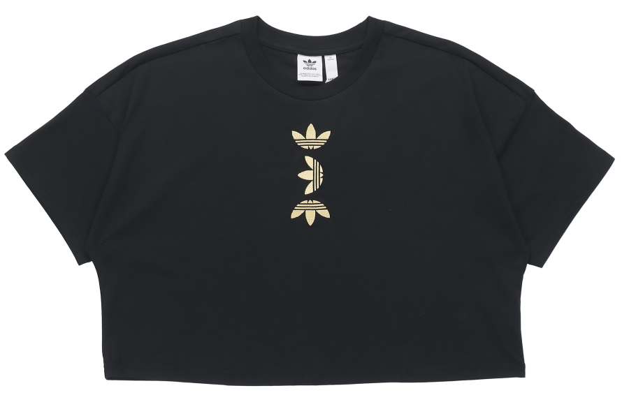 Adidas Originals Drop Shoulder Sleeve T Shirt Women's Black