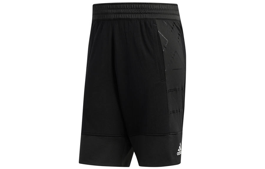 Adidas Adidas Basketball Shorts Men's Black Moderate Straight Fit Pants