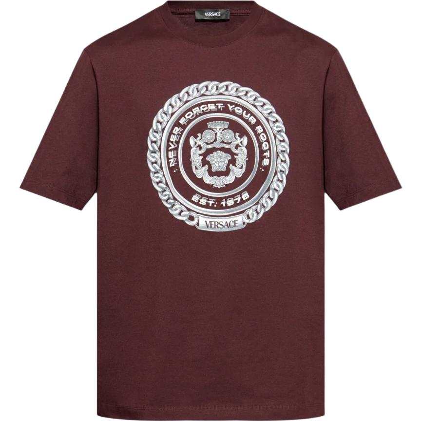 VERSACE VERSACE Never Forget Printed Crewneck T Shirt