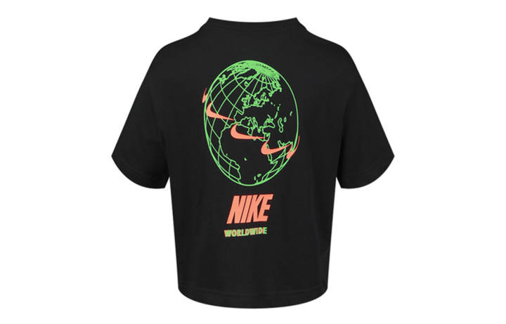 Nike Nike Crop Tops Women's Black Crew Neck Moderate