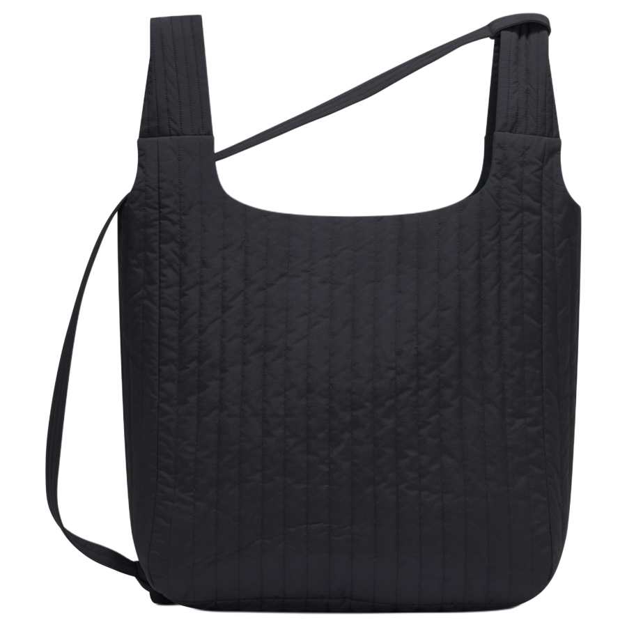 Nice Rice Fabric Shoulder Bag, Crossbody Bag, Handbag Medium Unisex Black/Ecru