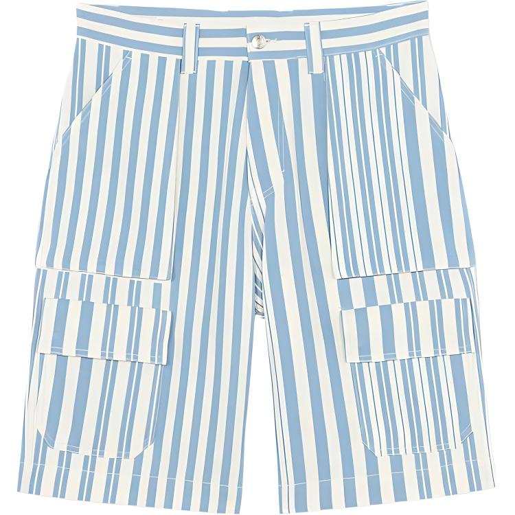 Maison Kitsune Casual Shorts Men's Blue Moderate