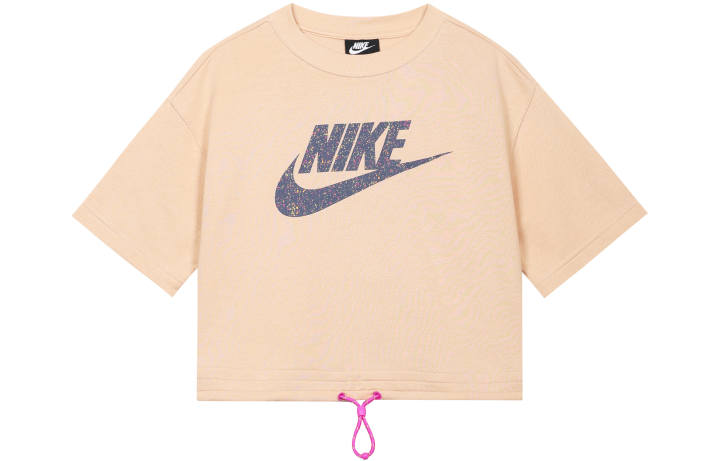 Nike Nike Crop Tops Women's Pink Crew Neck Moderate