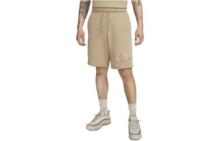 Nike Nike Branded Multicoloured Swoosh Logo Light Shorts