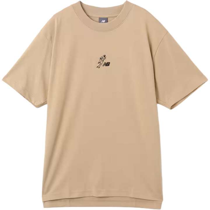 New Balance New Balance SS25 Comfortable Crew Neck Short Sleeved Baseball T Shirt Unisex Khaki