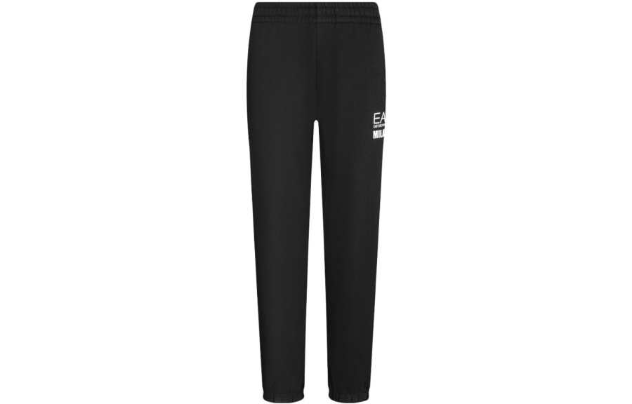 EMPORIO ARMANI EA7 Casual Pants Men's Black Moderate Cuffed Pants