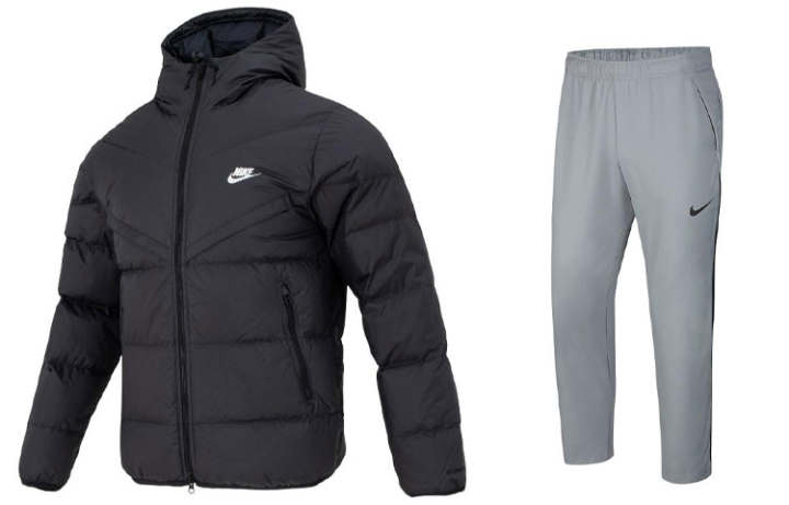 Nike Nike Casual Sportswear Men's Black Top+Gray Bottom