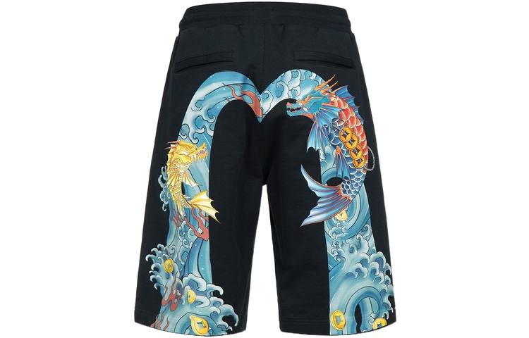 EVISU EVISU Casual Shorts Men's Black Moderate