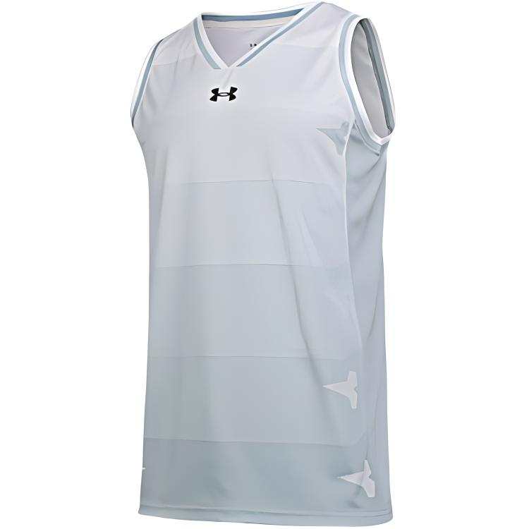 Under Armour Basketball Jerseys Men's White Moderate Straight Fit