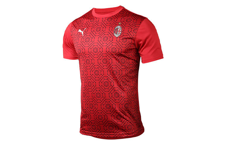 PUMA AC Beige Blue Soccer Jersey Men's Red