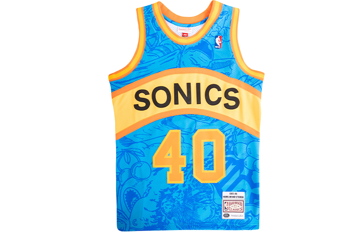 Mitchell Ness Mitchell Ness Hebru Brantley Basketball Jersey Men's Blue