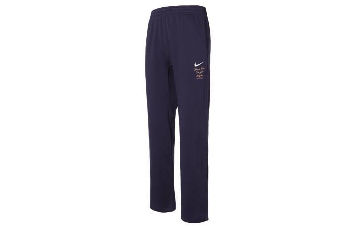 Nike Nike Brand Logo Letter Pattern Fleece Lined Loose Fit Straight Fit Casual Pants Men's Dark Blue
