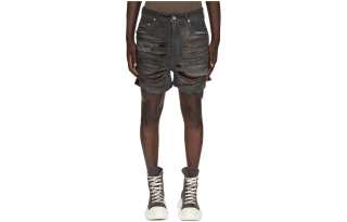 Rick Owens DRKSHDW Geth Cut Off Distressed Shorts