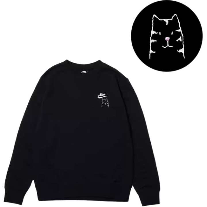 Nike Nike Sweatshirts Men's Black Crew Neck Moderate Regular