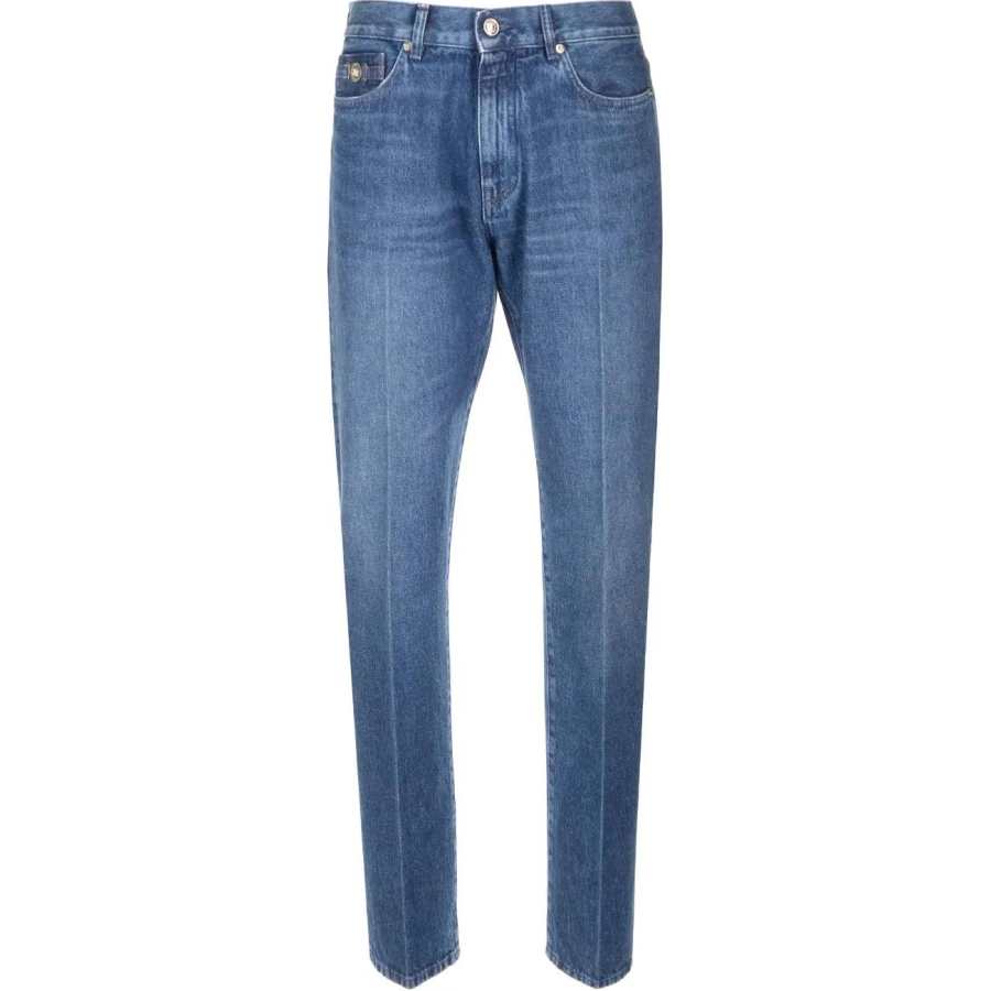 VERSACE VERSACE Logo Patch Stretched Jeans