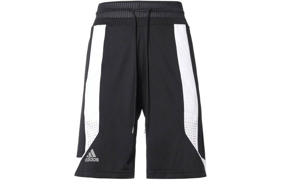 Adidas Adidas Basketball Shorts Men's Black Moderate Straight Fit Pants