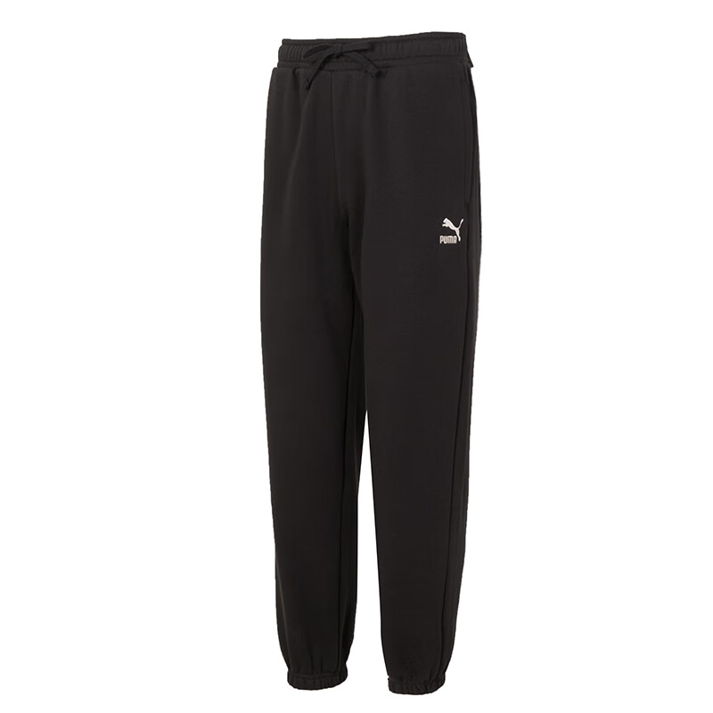 PUMA Casual Pants Unisex Black Moderate Cuffed Pants