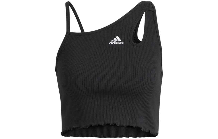 Adidas Adidas Tank Tops Women's Black Thin Asymmetrical Shoulder