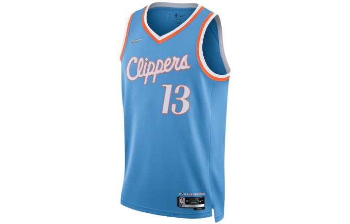 Nike Nike NBA Basketball Jerseys Men's Blue Moderate Straight Fit