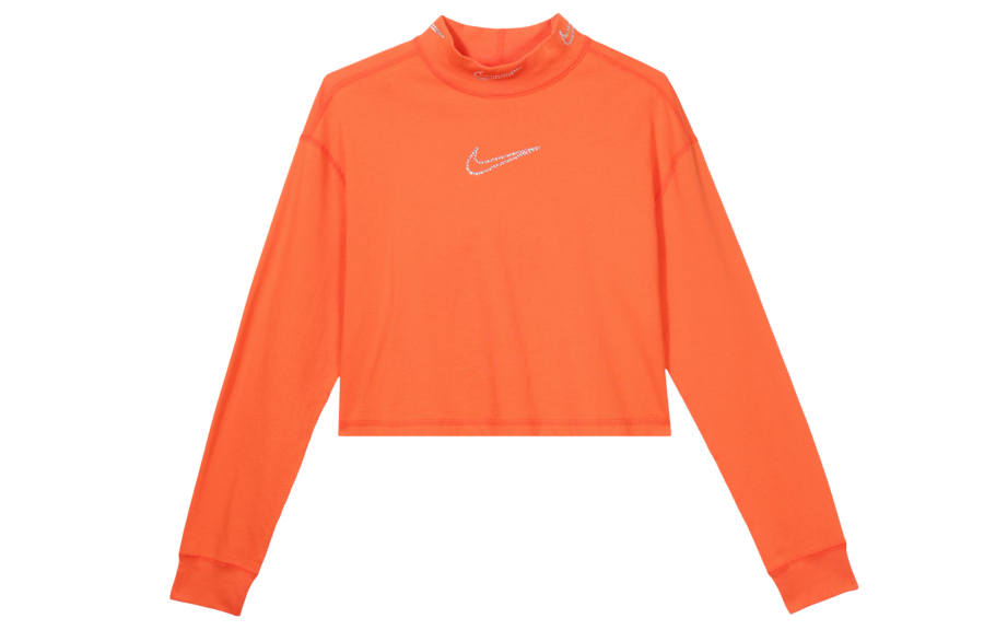 Nike Nike Crop Tops Women's Team Orange Half Turtleneck Moderate