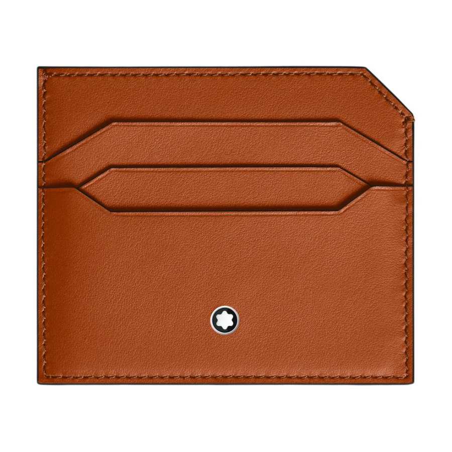 MONTBLANC Soft Leather Collection Leather Card Holder Regular Unisex Caramel Brown