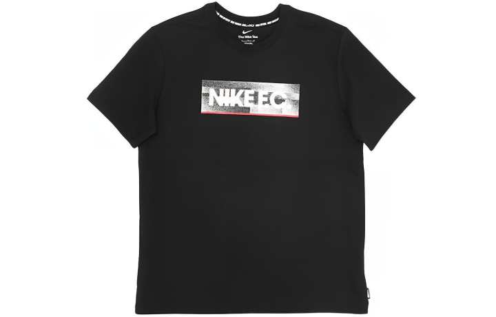 Nike Nike T Shirts Men's Black Crew Neck Moderate Straight Fit