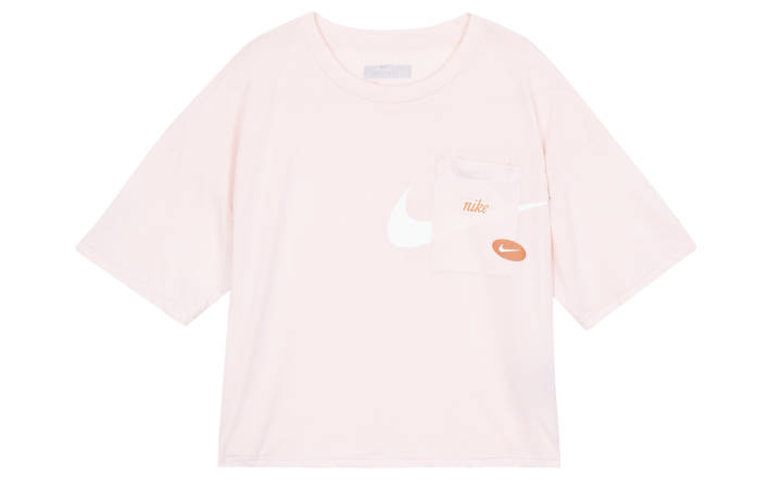 Nike Nike Crop Tops Women's Pink Crew Neck Moderate