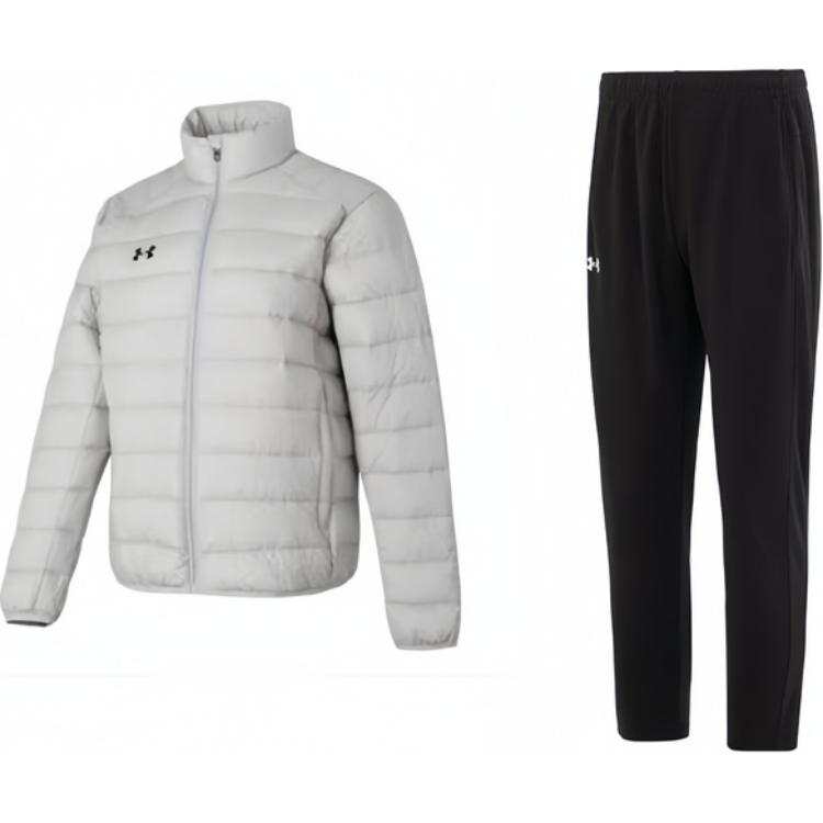 Under Armour Casual Sportswear Solid Color Stand Collar Quilted Down Jacket With Breathable Knitted Fabric Unisex