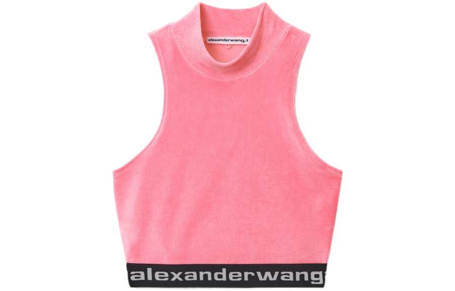 Alexander Wang Tank Tops Women's Lotus Color Half Turtleneck Moderate Other