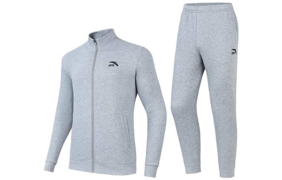 Anta Variety Training Collection Casual Sportswear Men's Gray Heather Gray