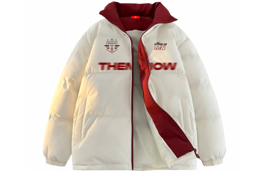 MIIOW Trend Party Series Puffer Jackets Unisex Stand Collar Thickened Padded Puffer Jacket