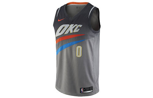 Nike Nike Swingman Russell Westbrook City Edition Jersey Basketball Jersey Men's Dark Steel Gray