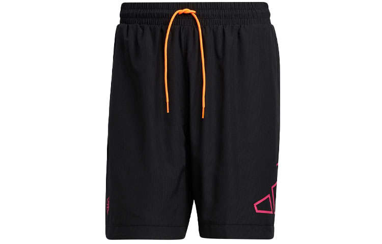 Adidas Adidas Basketball Shorts Men's Black Moderate Straight Fit Pants