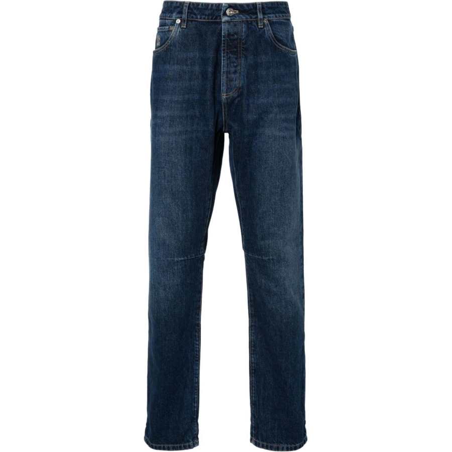 Brunello Cucinelli Mid Rise Straight Leg Slim Fit Jeans