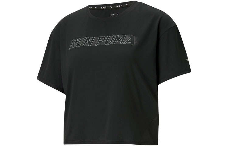 PUMA Skimmer T Shirts Women's Black Crew Neck Moderate