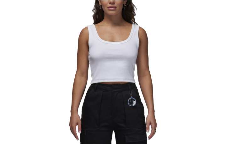 Jordan Jordan Tank Tops Women's White U Neck Moderate Other