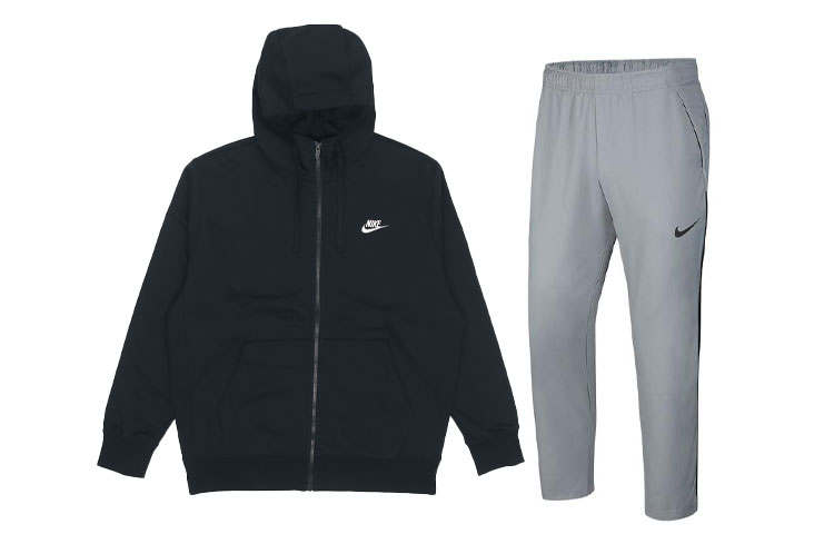Nike Nike Casual Sportswear Men's Black+Gray Hooded Moderate